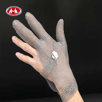 Stainless Steel Gloves With  Hoop Wrist Strap